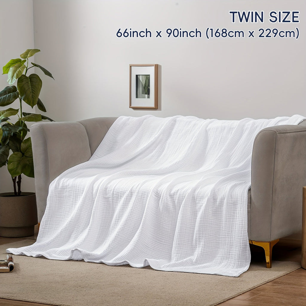 Cloudsoft 4-Layer Cotton Blanket Delivers Year-Round Breathable Comfort