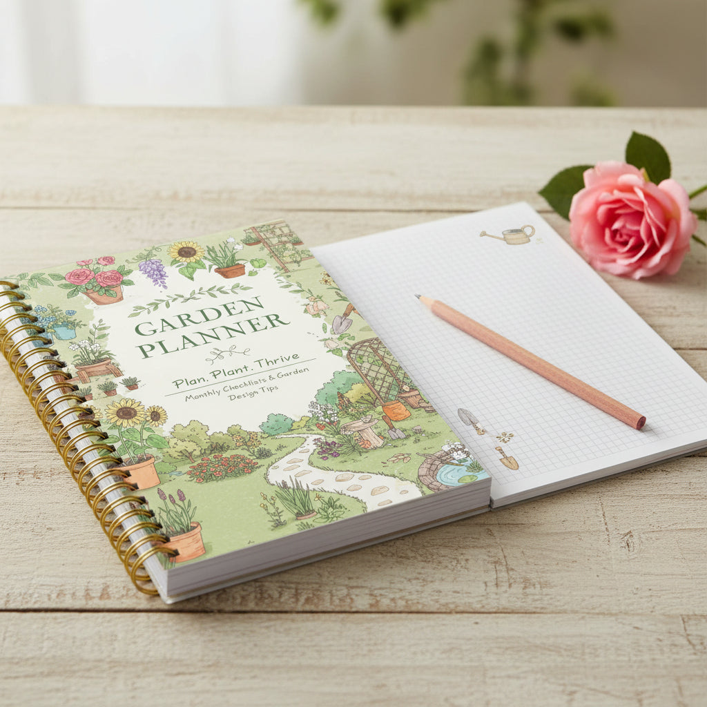 Gardenlog Undated A5 Spiral Garden Planner for Growing Success