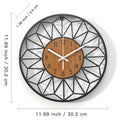 Metalwood Hollow Metal Wall Timepiece For Homes And Offices