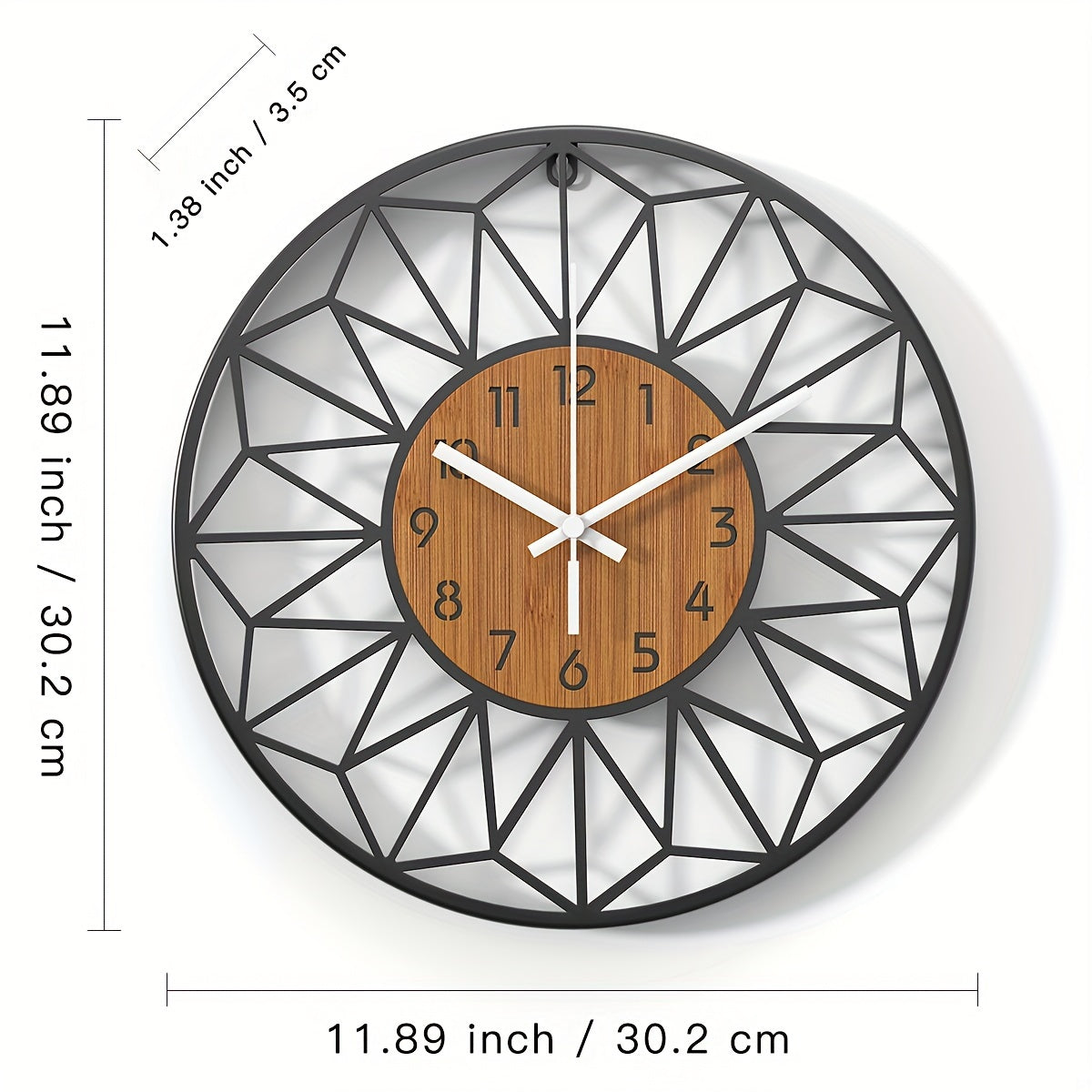 Metalwood Hollow Metal Wall Timepiece For Homes And Offices