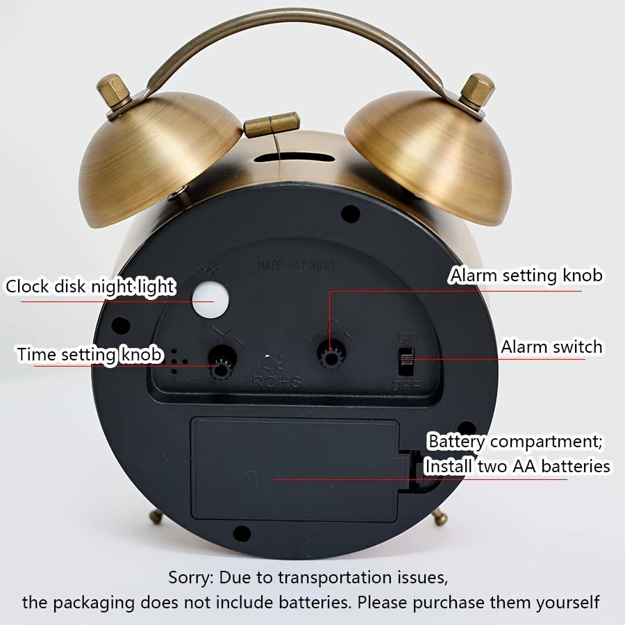 Nordibell Luminous Nordic Alarm Clock In Vintage Style