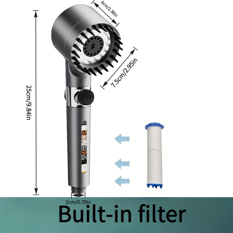 Pureflow Chlorine-Reducing Handheld Showerhead With On Off Switch And Skin Care Filter
