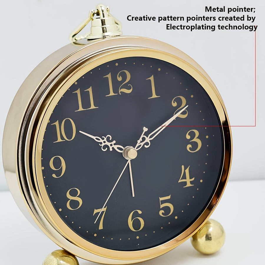 Despertador Europeu VintageTick em Metal com Design Retro
