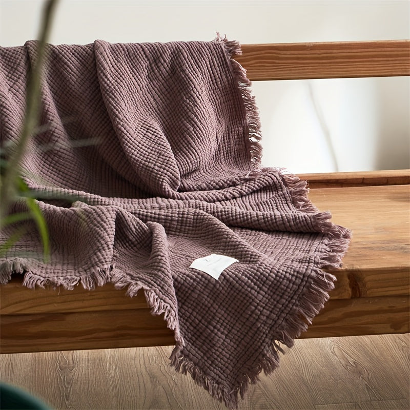 Softcloud 4-Layer Cotton Crepe Blanket For Everyday Use And Comfort