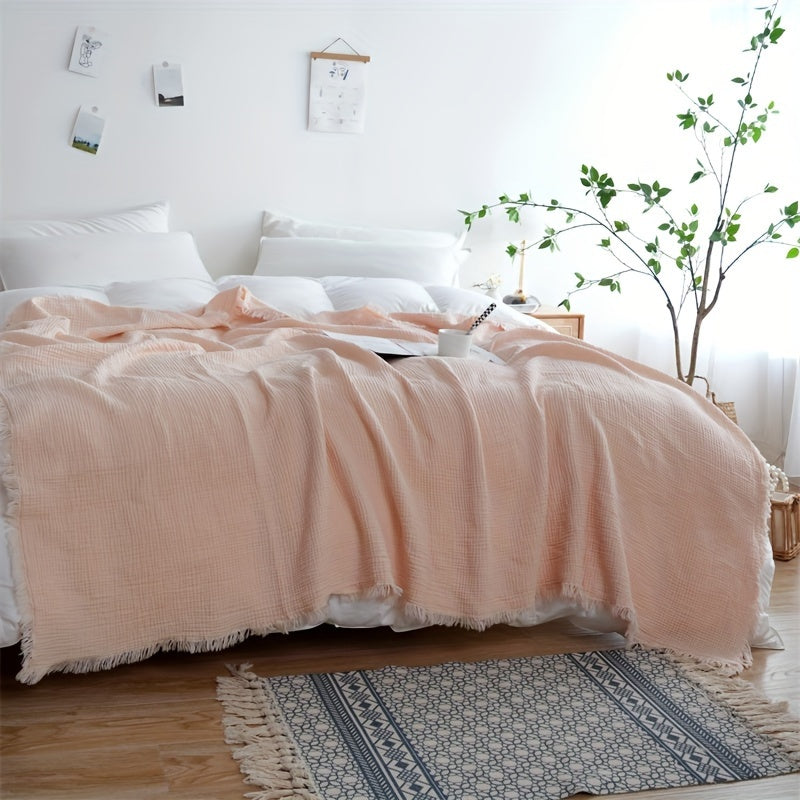 Softcloud 4-Layer Cotton Crepe Blanket For Everyday Use And Comfort