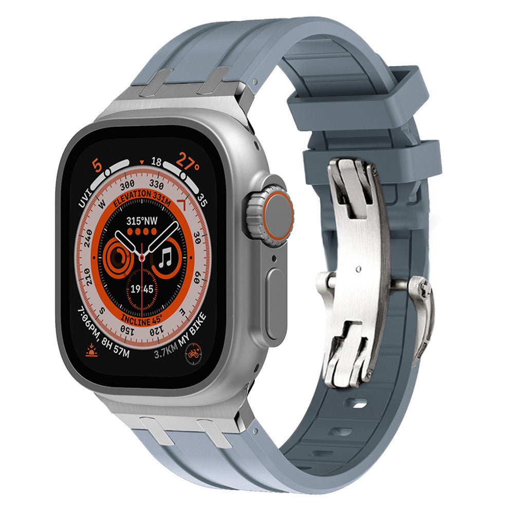 Bracelet en silicone NovaLink pour Apple Watch avec adaptateur en titane