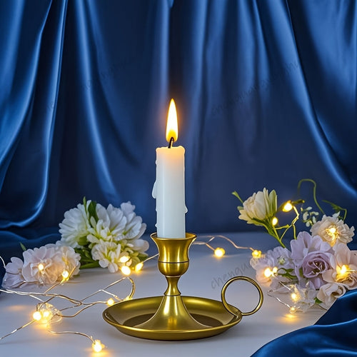 Candelabro Aurelia Gold en metal dorado para mesas y centros de mesa