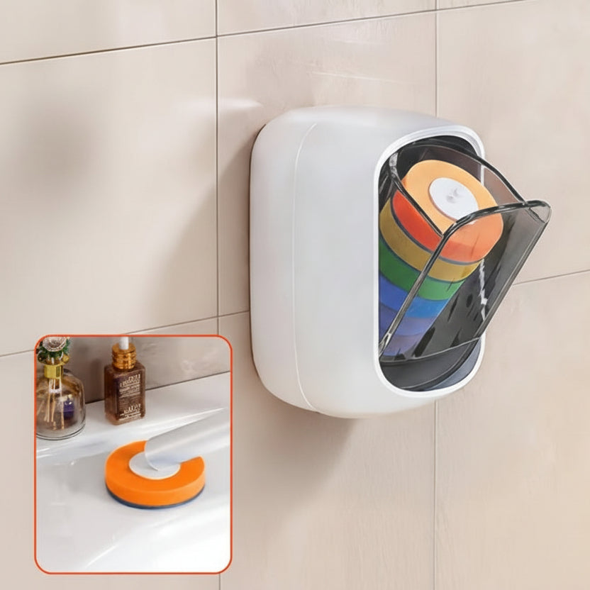 Spazzola per WC Compatta CleanHub con Base in Plastica Resistente