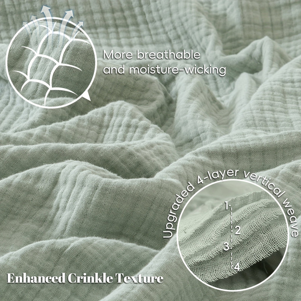Cloudsoft 4-Layer Cotton Blanket Delivers Year-Round Breathable Comfort