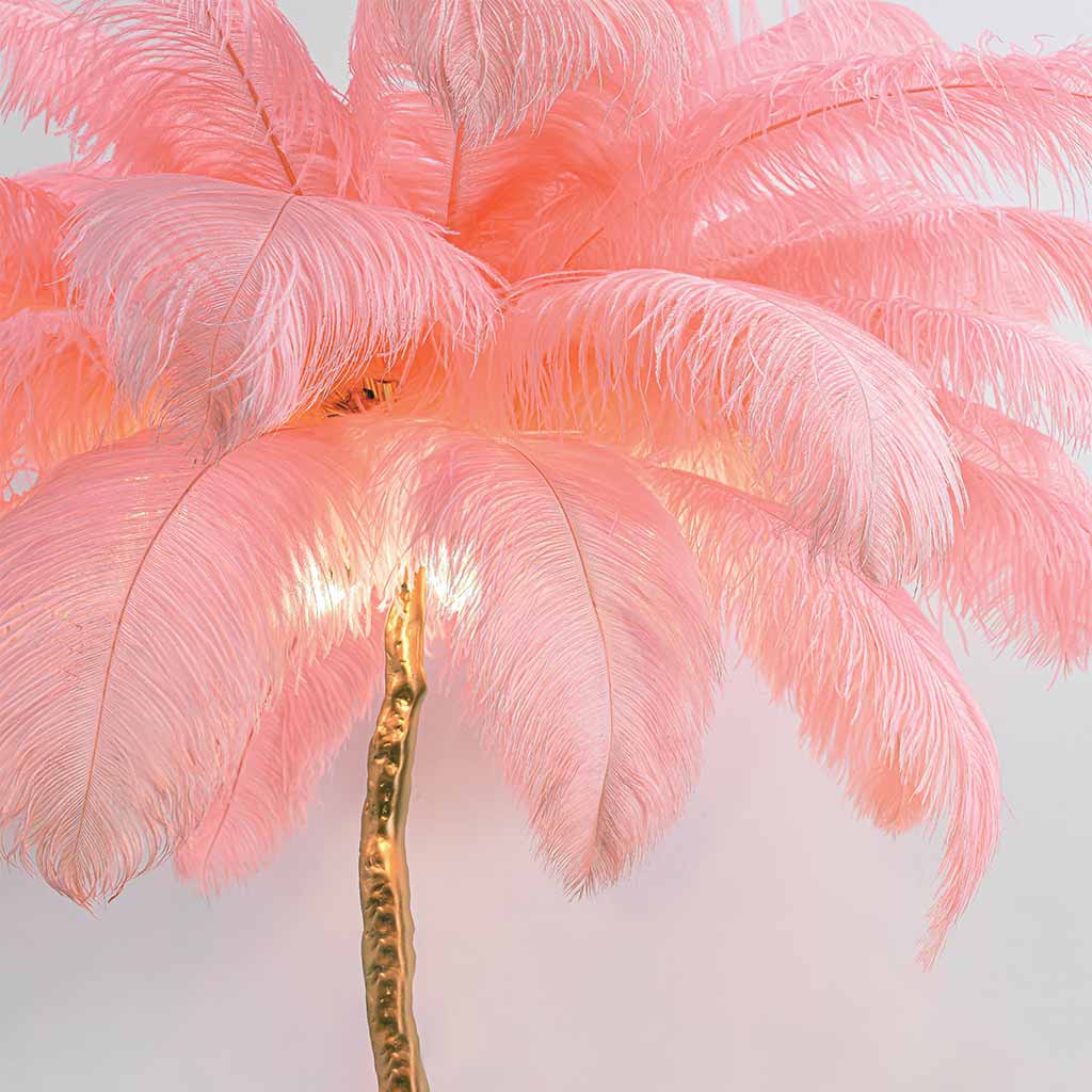 Elegant Ostrich Feather Modern Floor Lamp For Living Room Decor