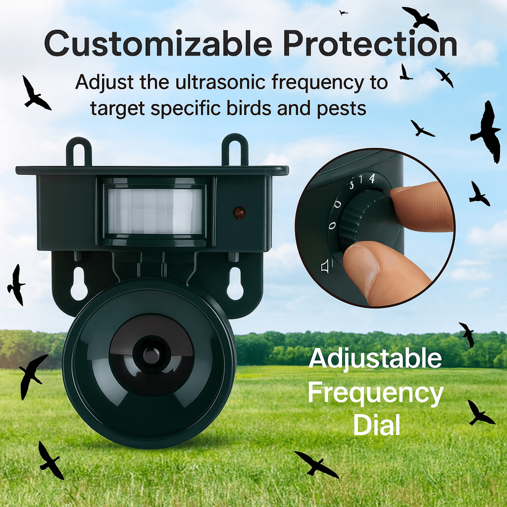 FeatherGuard Pro odpuzovač ptáků na balkon a zahradu