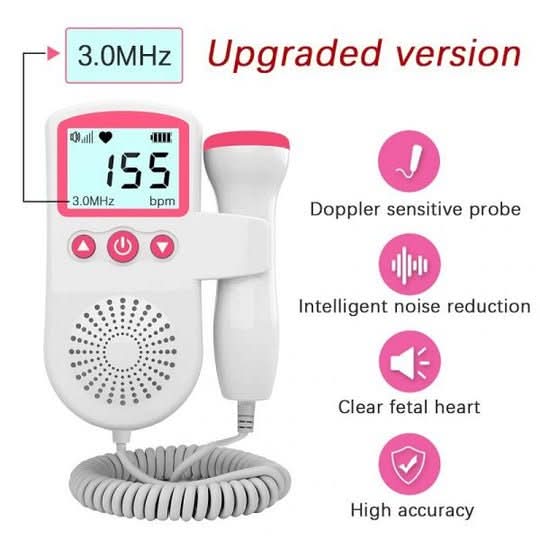 Monitor fetal compacto LumaPulse con pantalla LCD para uso doméstico