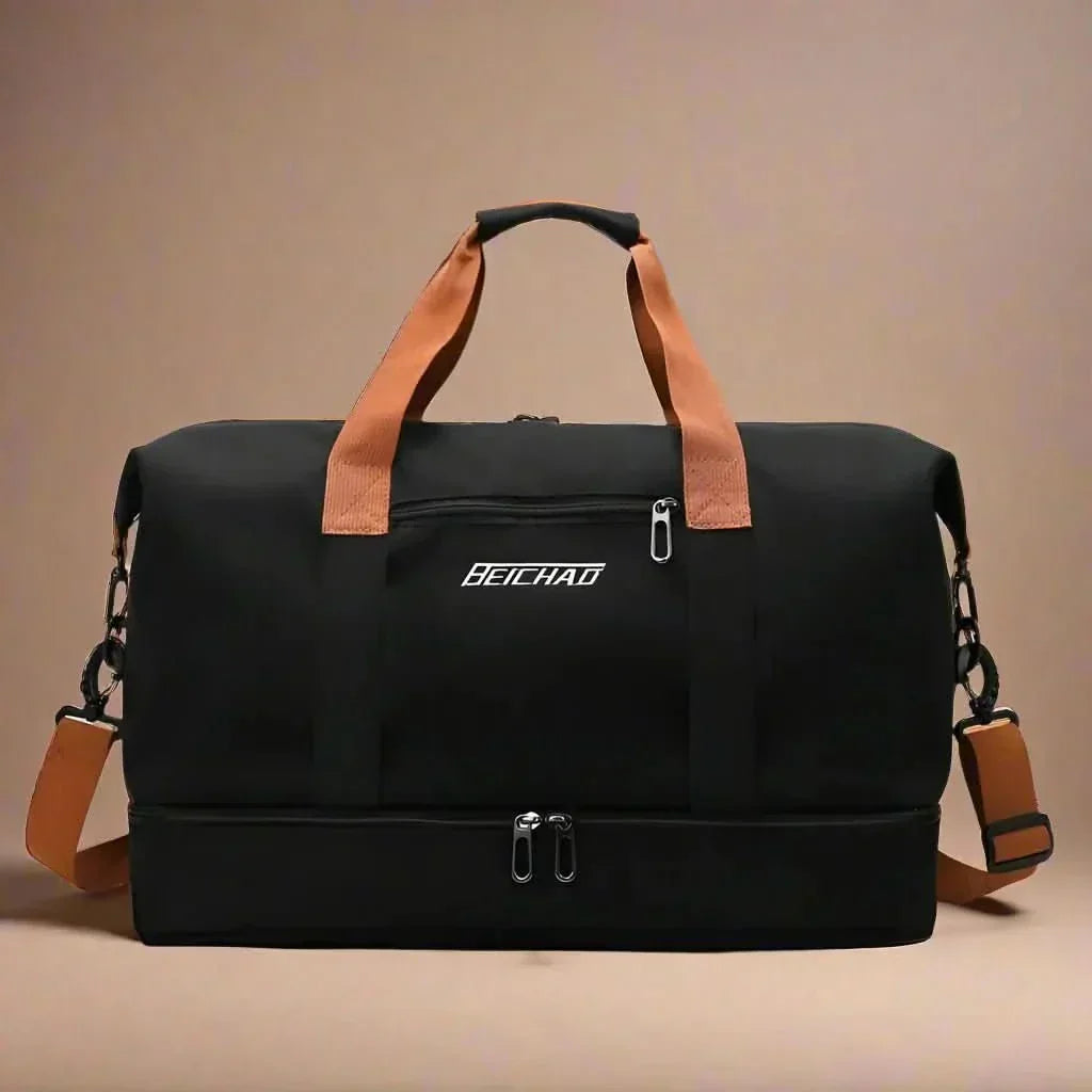 ApexTrail Waterproof Duffle Bag Featuring Shoe Pocket And Wet Dry Compartment