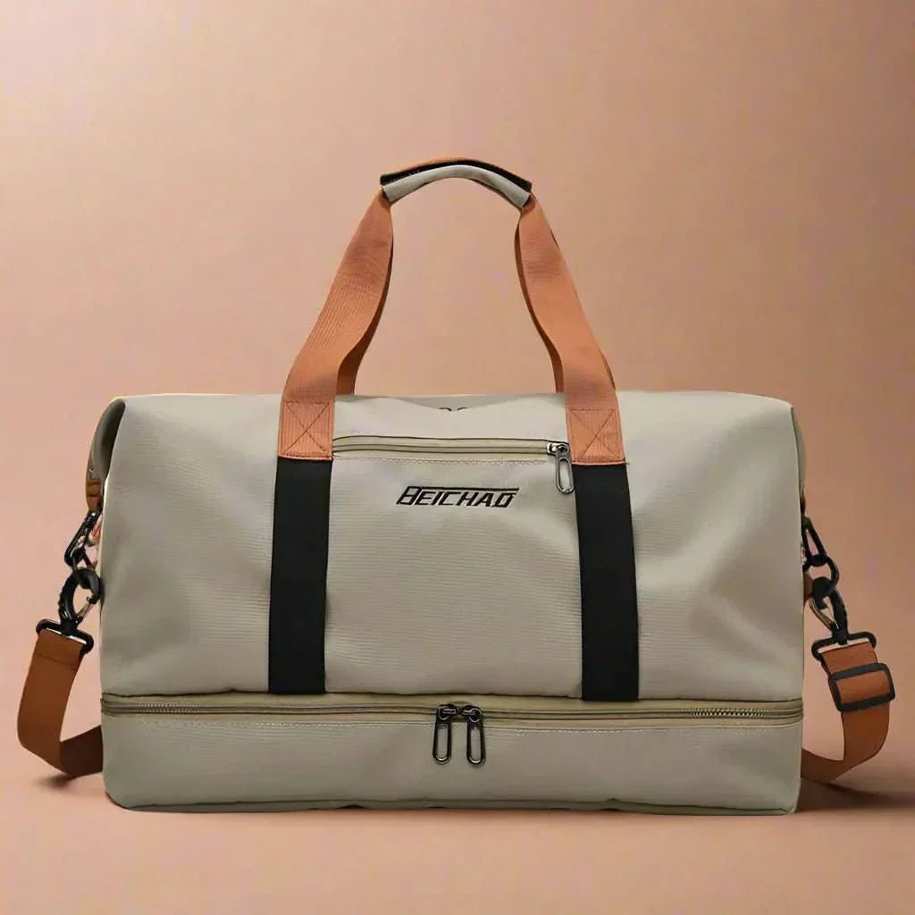 ApexTrail Waterproof Duffle Bag Featuring Shoe Pocket And Wet Dry Compartment