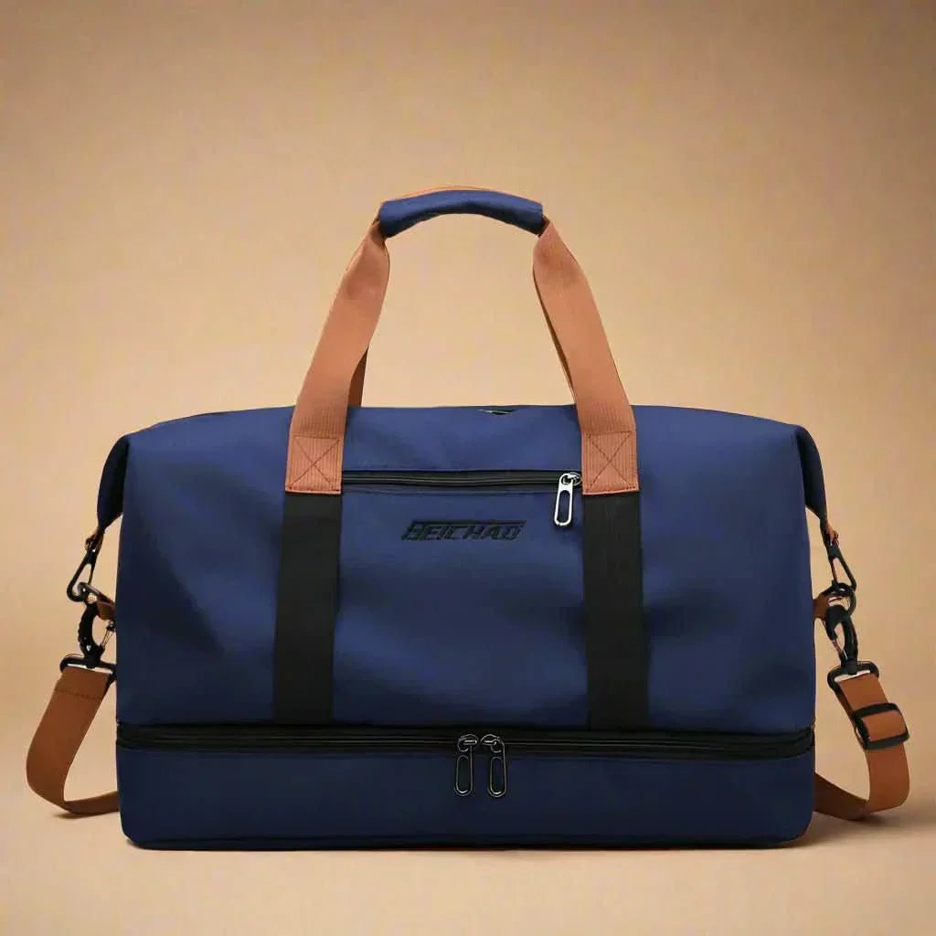 ApexTrail Waterproof Duffle Bag Featuring Shoe Pocket And Wet Dry Compartment
