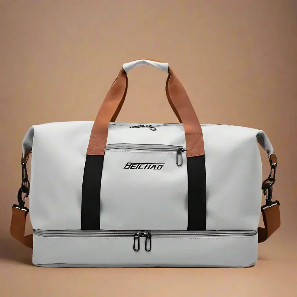 ApexTrail Waterproof Duffle Bag Featuring Shoe Pocket And Wet Dry Compartment