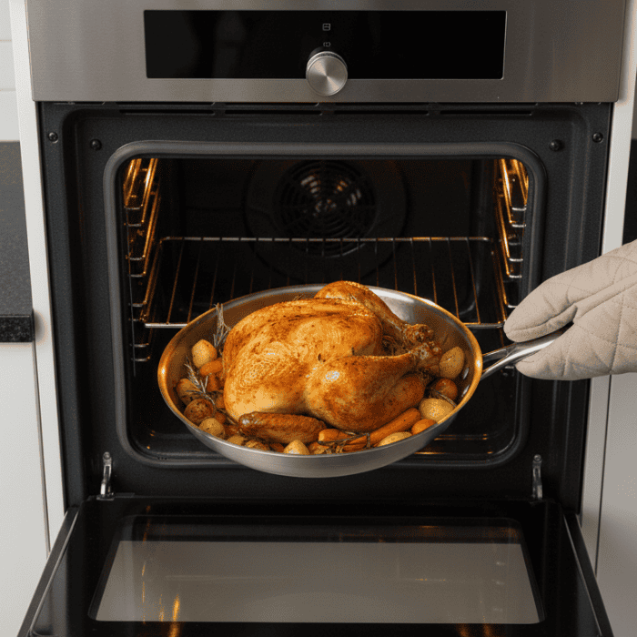 Lumen Prime Uncoated Stainless Fry Pan For All Cooktops