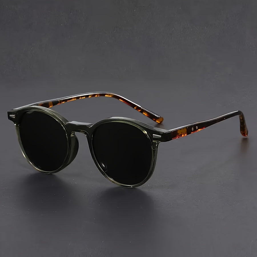 Men's Sunglasses RetroView – Round Tortoiseshell Glasses with Light Frame