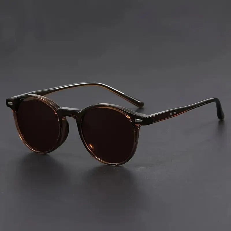 Men's Sunglasses RetroView – Round Tortoiseshell Glasses with Light Frame