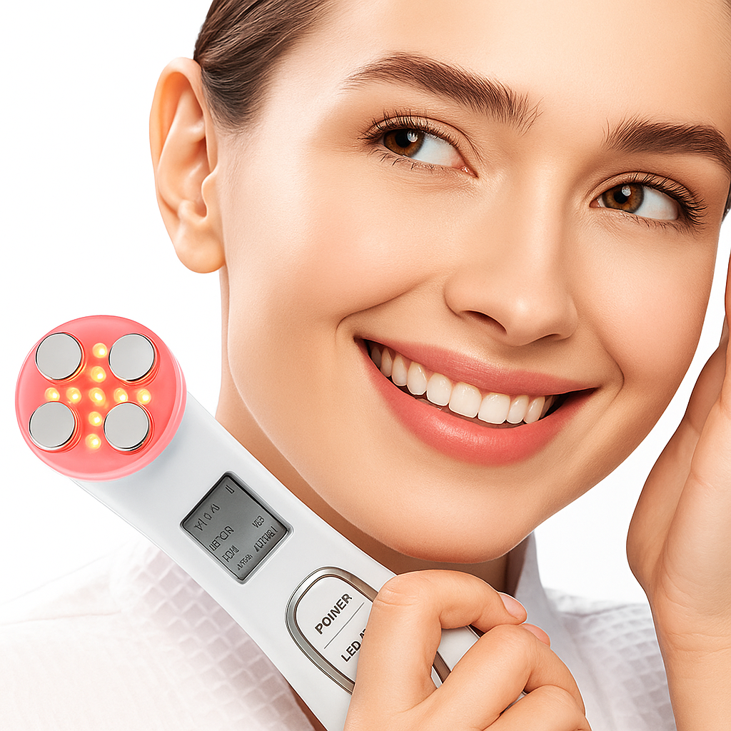 Système de rajeunissement facial RF cinq-en-un pour le raffermissement de la peau à domicile