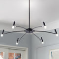 Astra Mid-Century Modern LED-krona med justerbara lampor för matsal
