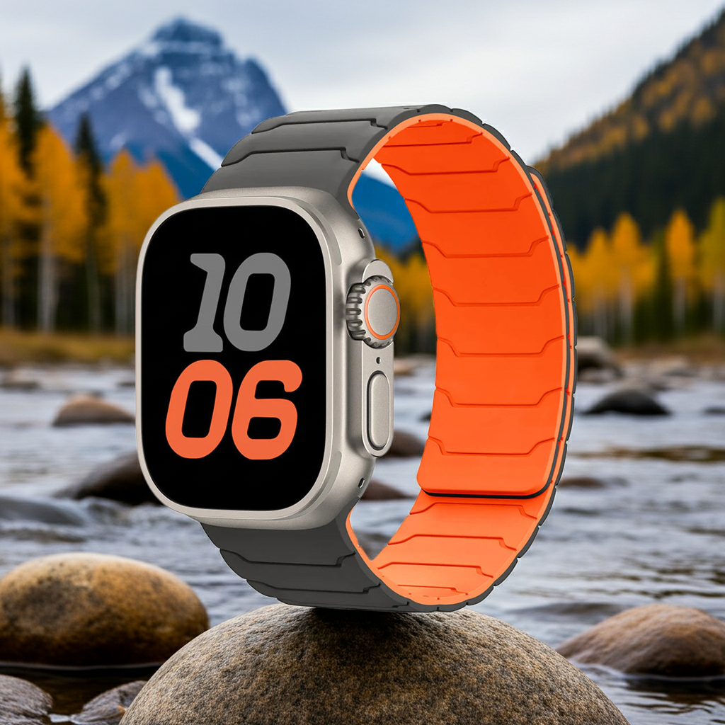 Apple Watch Band Silicone Magnetic Valor Strap Compatible With Apple Watch