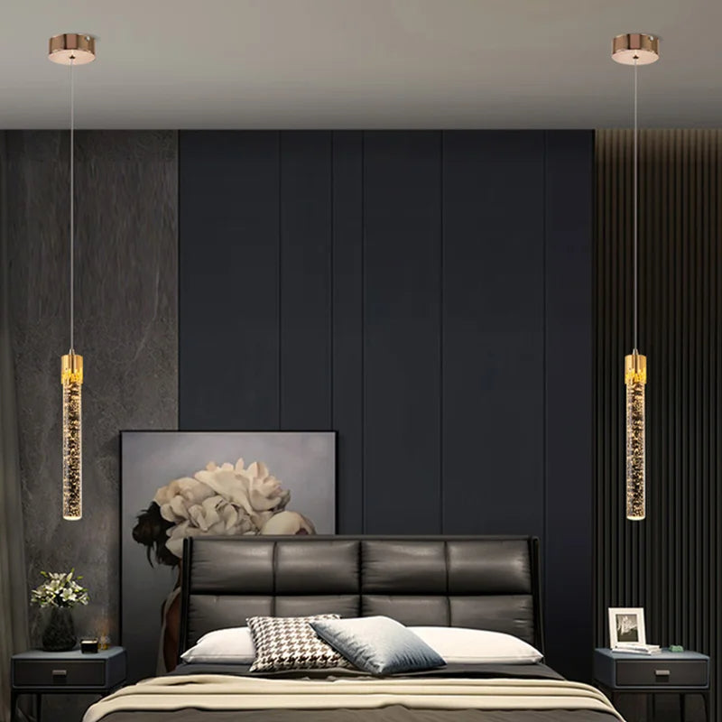 Lustreau Cylindrical Glass Pendant Light For Modern Homes And Dining Areas