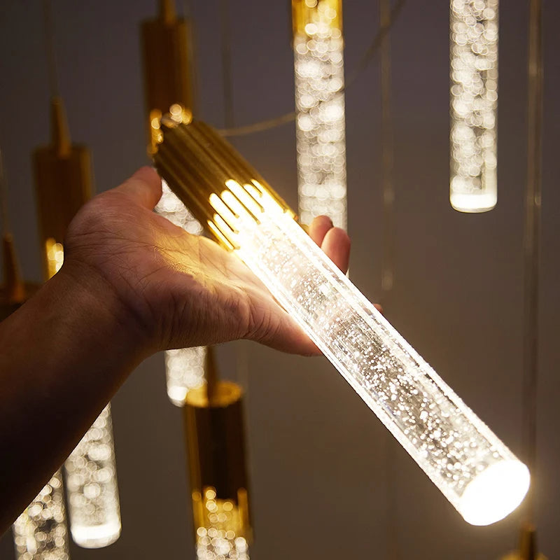 Lustreau Cylindrical Glass Pendant Light For Modern Homes And Dining Areas