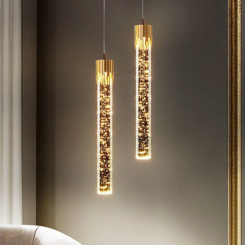 Lustreau Cylindrical Glass Pendant Light For Modern Homes And Dining Areas
