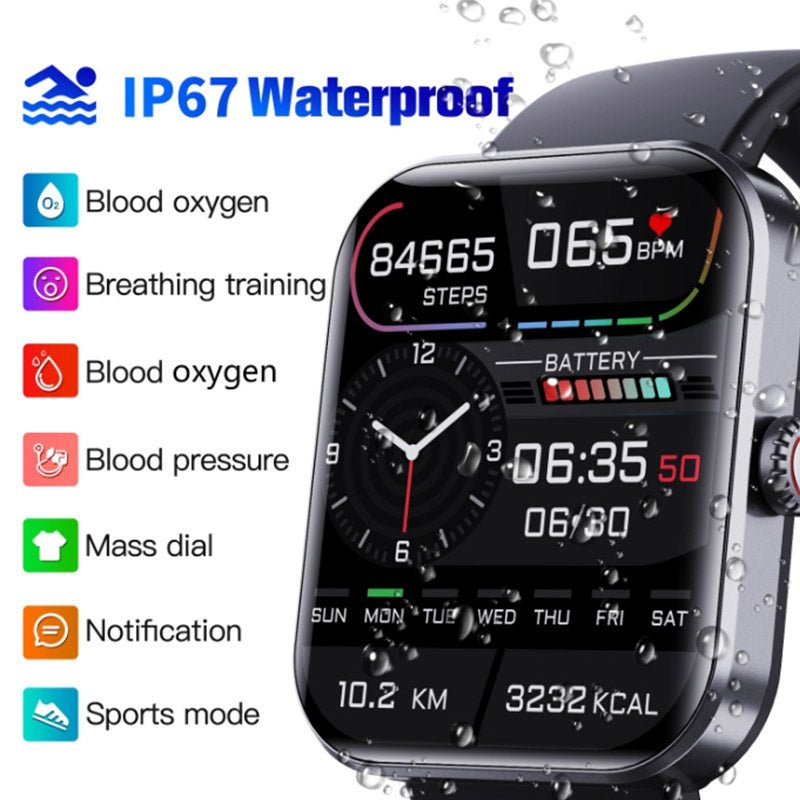 ساعة GlucoWatch الذكية مع قراءات سكر الدم وتتبع الصحة المتقدم