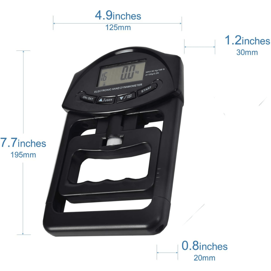 Handpower Pro Digital Grip Dynamometer For Precise Strength Up To 90 Kg