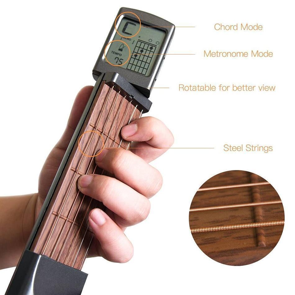 Portable Digital Guitar Training Tool For On-The-Go Practice And Learning