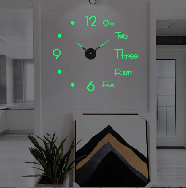 Sleek Modern Wall Clock With 3D Numerals That Float