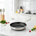 Sartén Antiadherente de Acero Inoxidable StellarForge Hexa Surface para Cocina Diaria