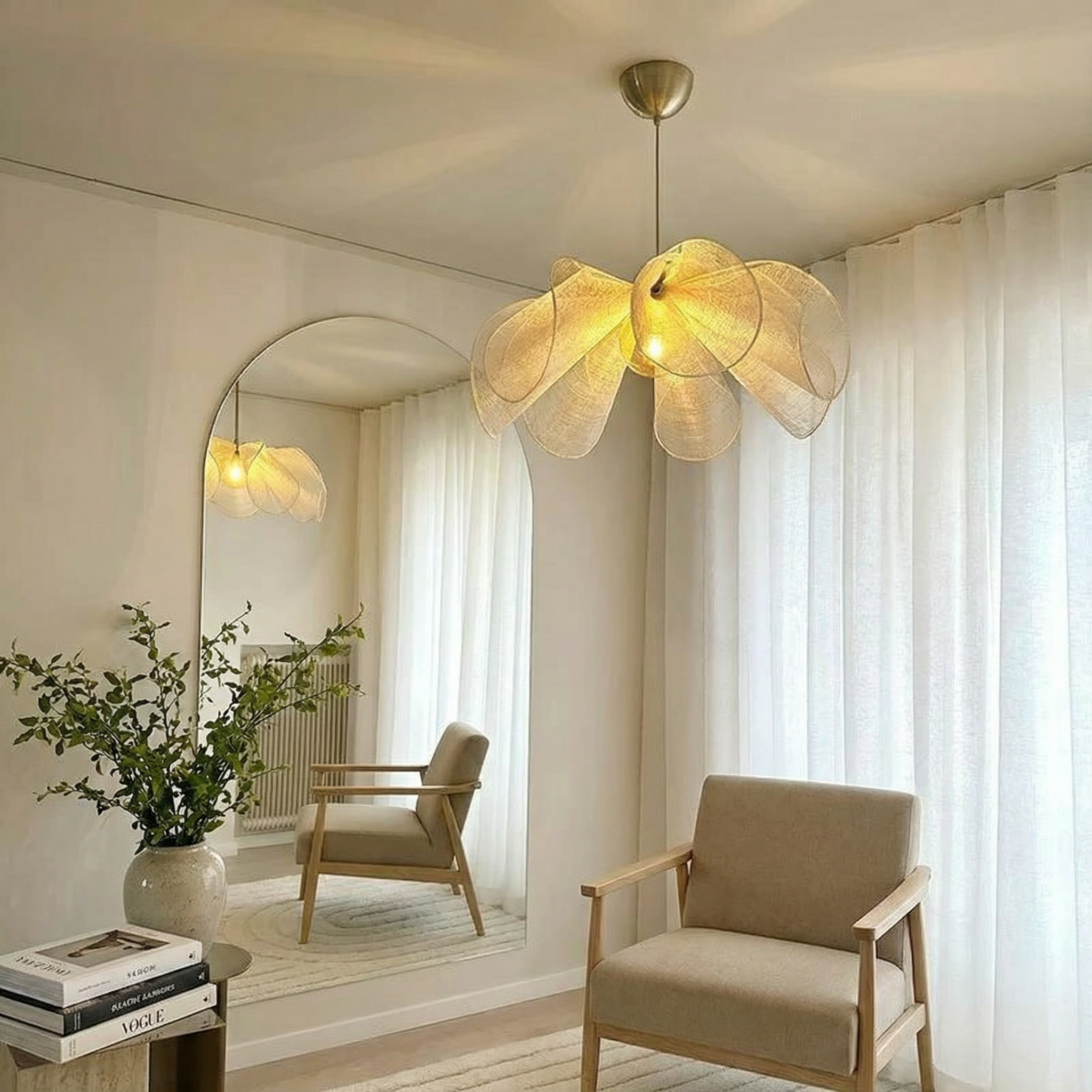 Lámpara Colgante de Tela Nostálgica Elegante Aurea