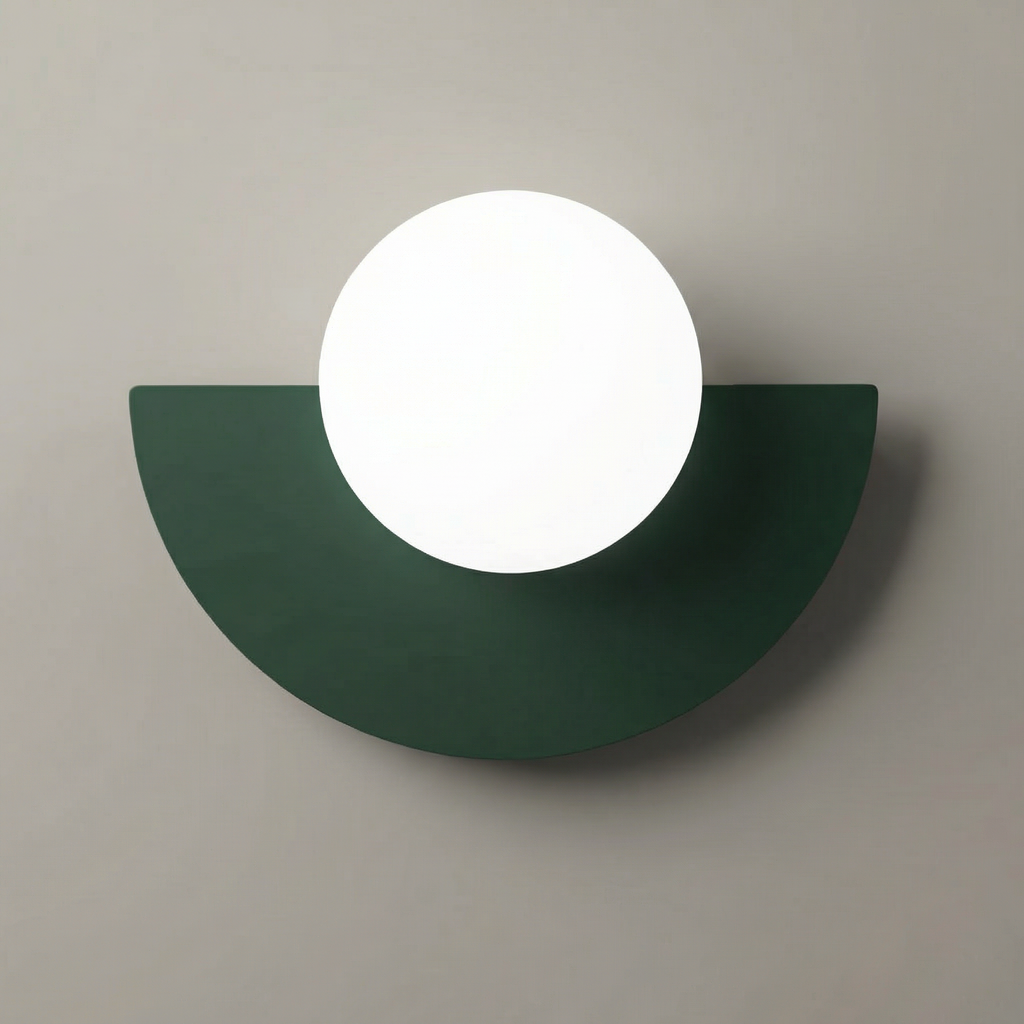 Lampada da parete semicircolare Summit con LED integrato per un'atmosfera calda negli spazi moderni
