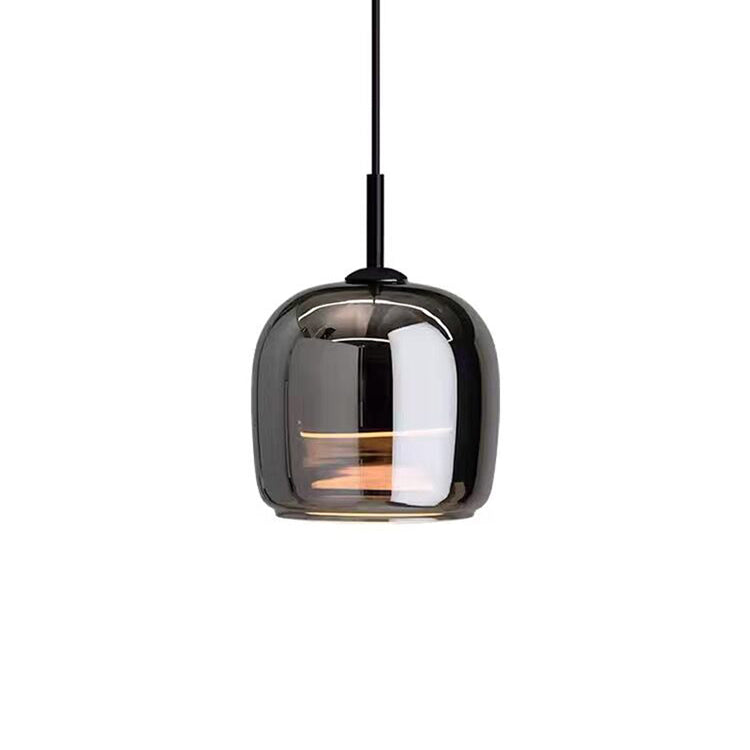 Nordic Pendant Light in Black Glass for Kitchen Island and Dining Room
