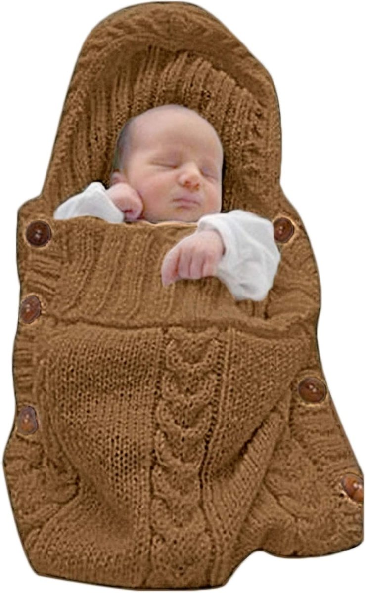 CozyNest Beige Baby Wrap Set With Newborn Blanket And Sleep Sack