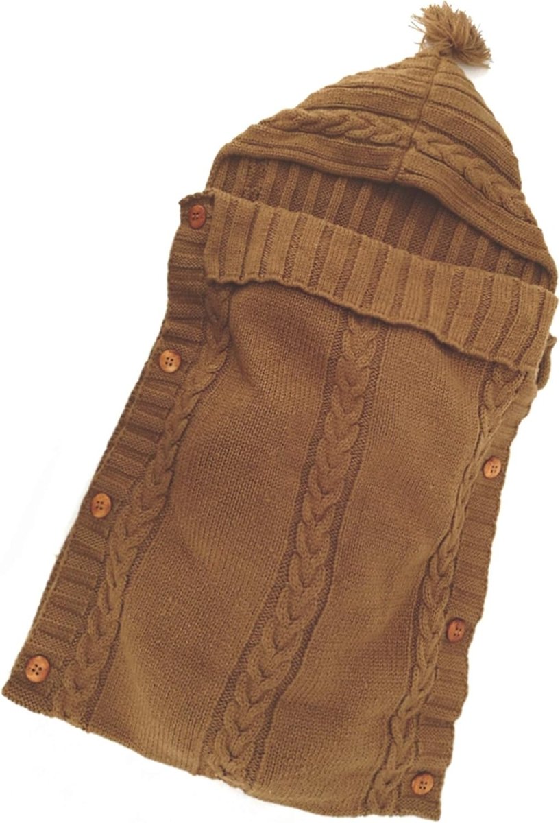 CozyNest Beige Baby Wrap Set With Newborn Blanket And Sleep Sack