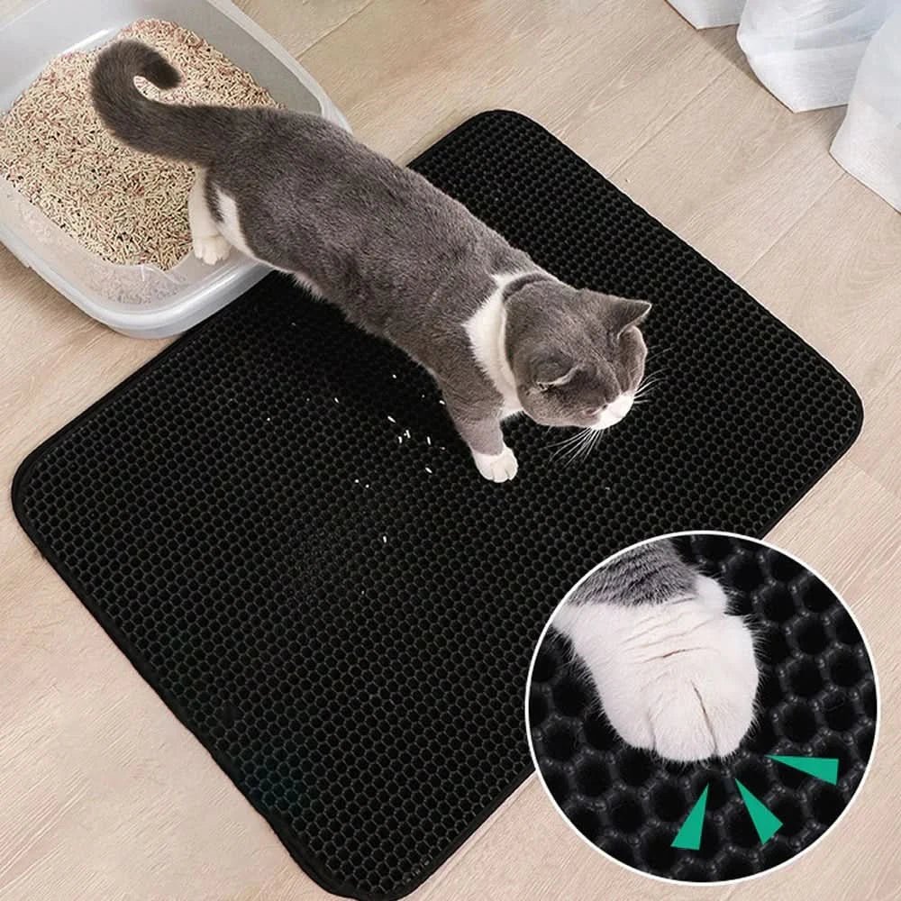 Tappetino per lettiera PawGuard per gatti, antiscivolo e impermeabile, protezione per proprietari di animali