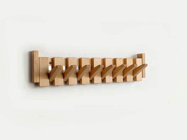 HarmonyCoat Wooden Coat Rack With Piano Motif For Stylish Wall Decor And Storage