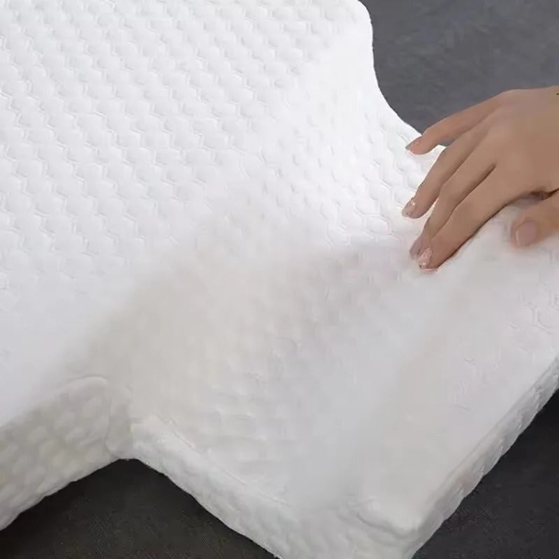 Memory Foam Orthopedic Couple Pillow With Arm Tunnel For Side Sleepers
