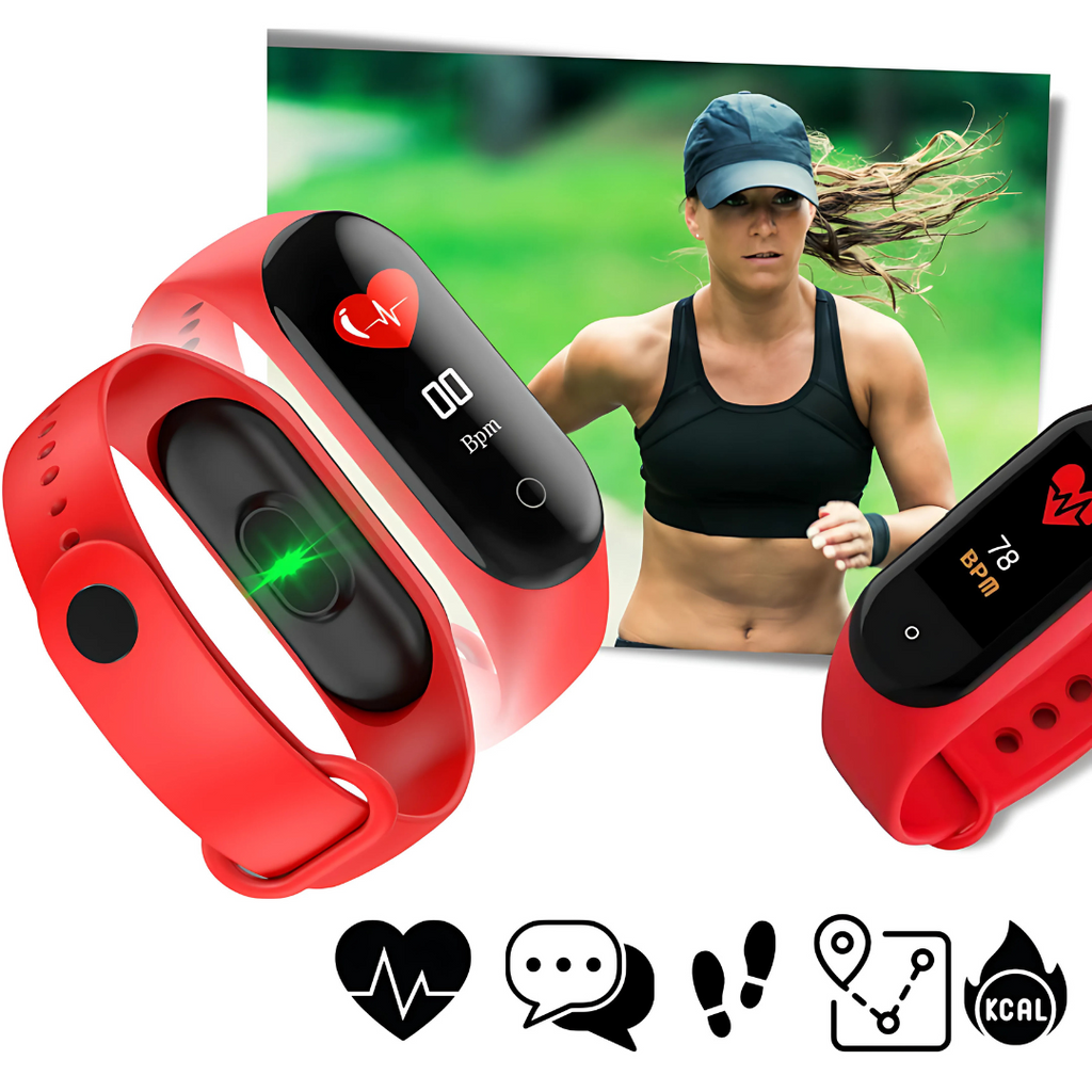 Reloj rastreador de salud con monitoreo del sueño y datos de calidad del sueño