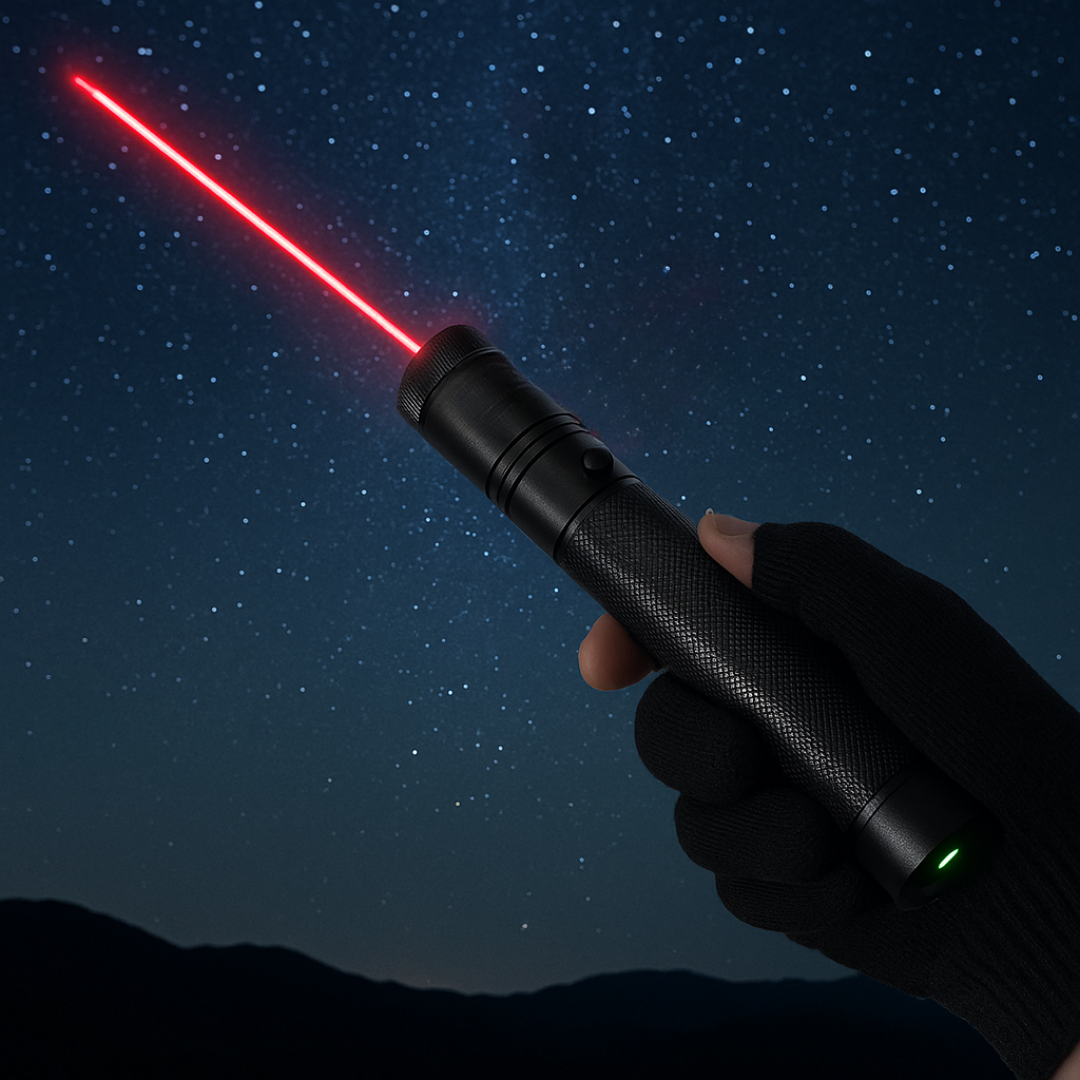 Genopladelig laserpointer med højstyrkestråle til daglig brug
