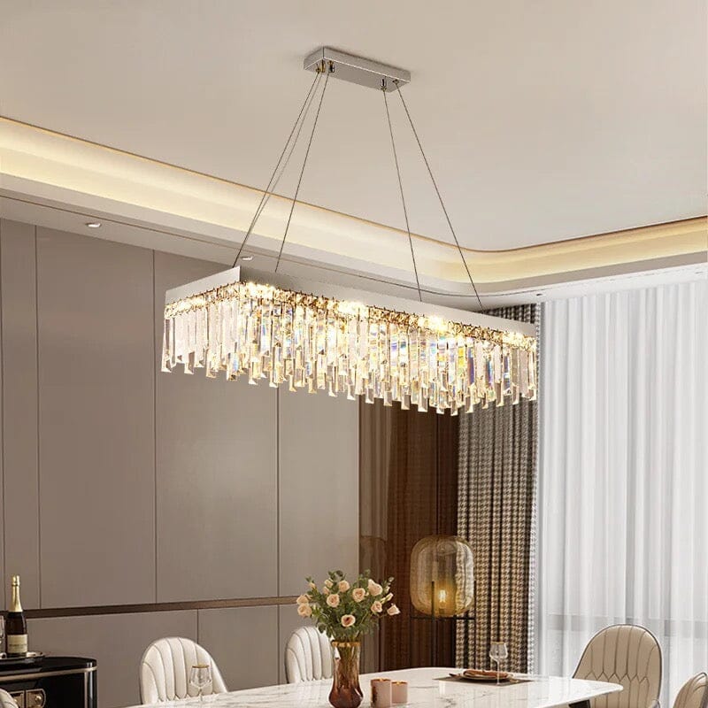 Collection de lustres Lumen Arc en finition argentée ou dorée
