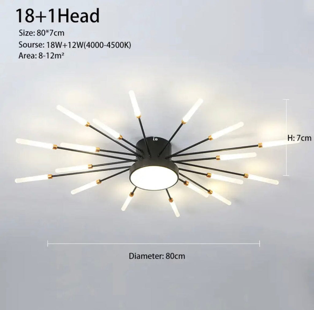 Lampa wisząca LumaSpike w stylu różdżki do nowoczesnych pomieszczeń