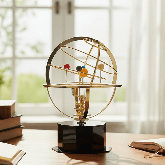 CosmoCraft Brass Nine Planets Solar System Sculpture
