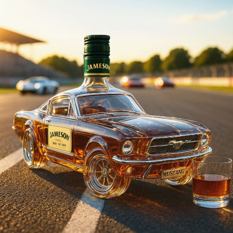 NovaCrest Stallion Silhouette Glass Whiskey Decanter Home Bar