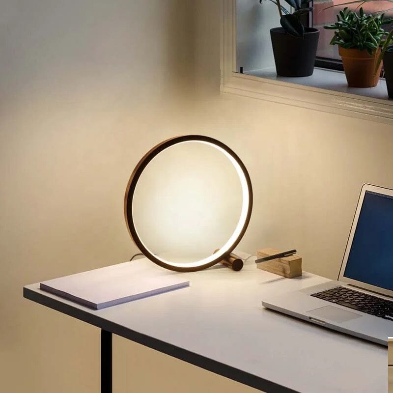 Lámpara Táctil LED NovaHalo para Interiores Modernos con Luz Blanca Cálida