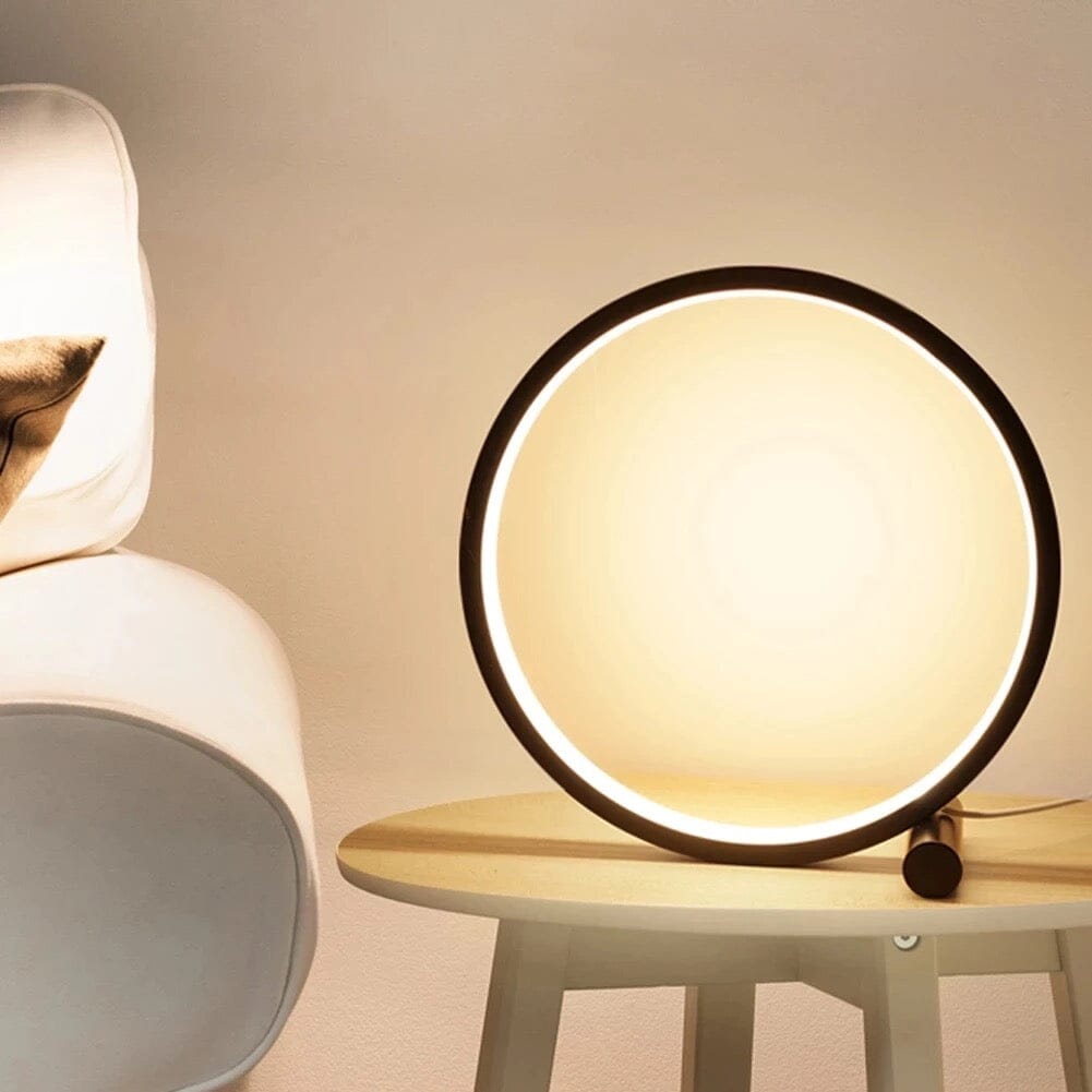Lámpara Táctil LED NovaHalo para Interiores Modernos con Luz Blanca Cálida